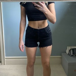 Mother jean shorts